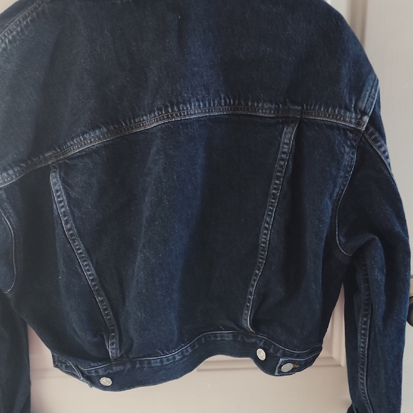 Agolde Dark Blue Denim Jacket - Picture 5 of 5